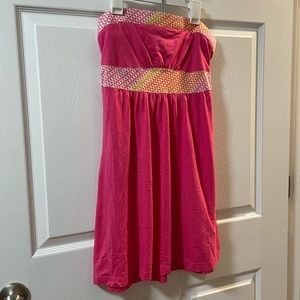 Roxy Hot Pink Strapless Summer Dress Size M